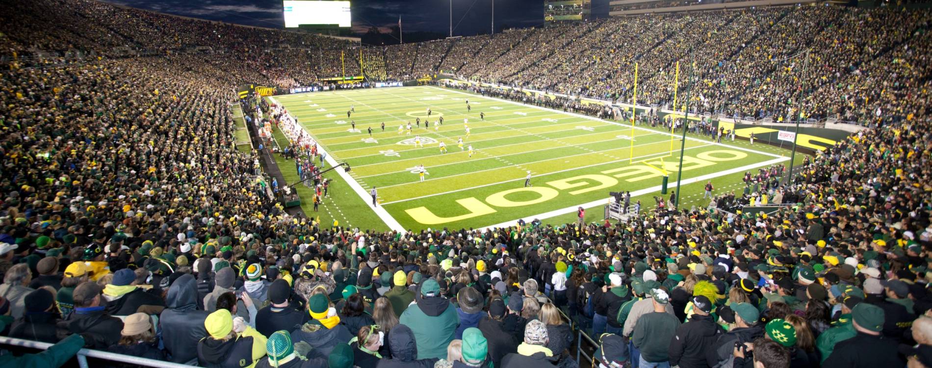 Autzen Stadium is home to the Oregon Ducks football team