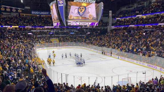Back row of Lower Section 119 at Bridgestone Arena