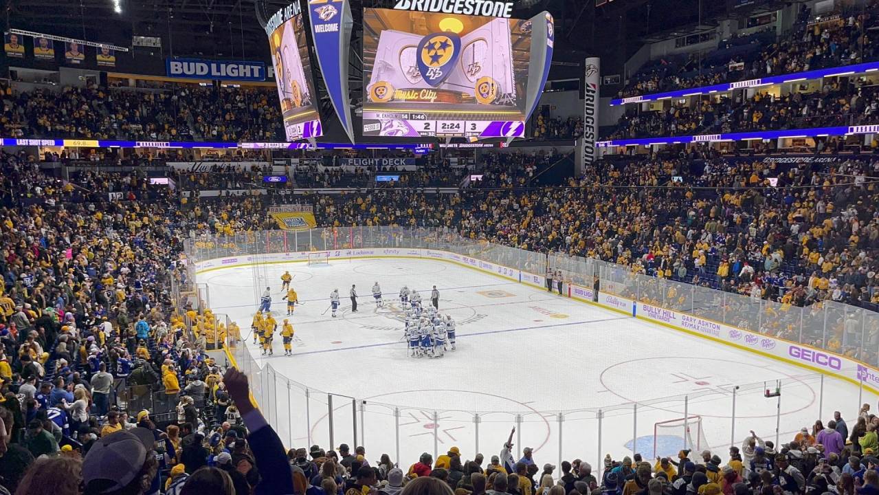 Back row of Lower Section 119 at Bridgestone Arena