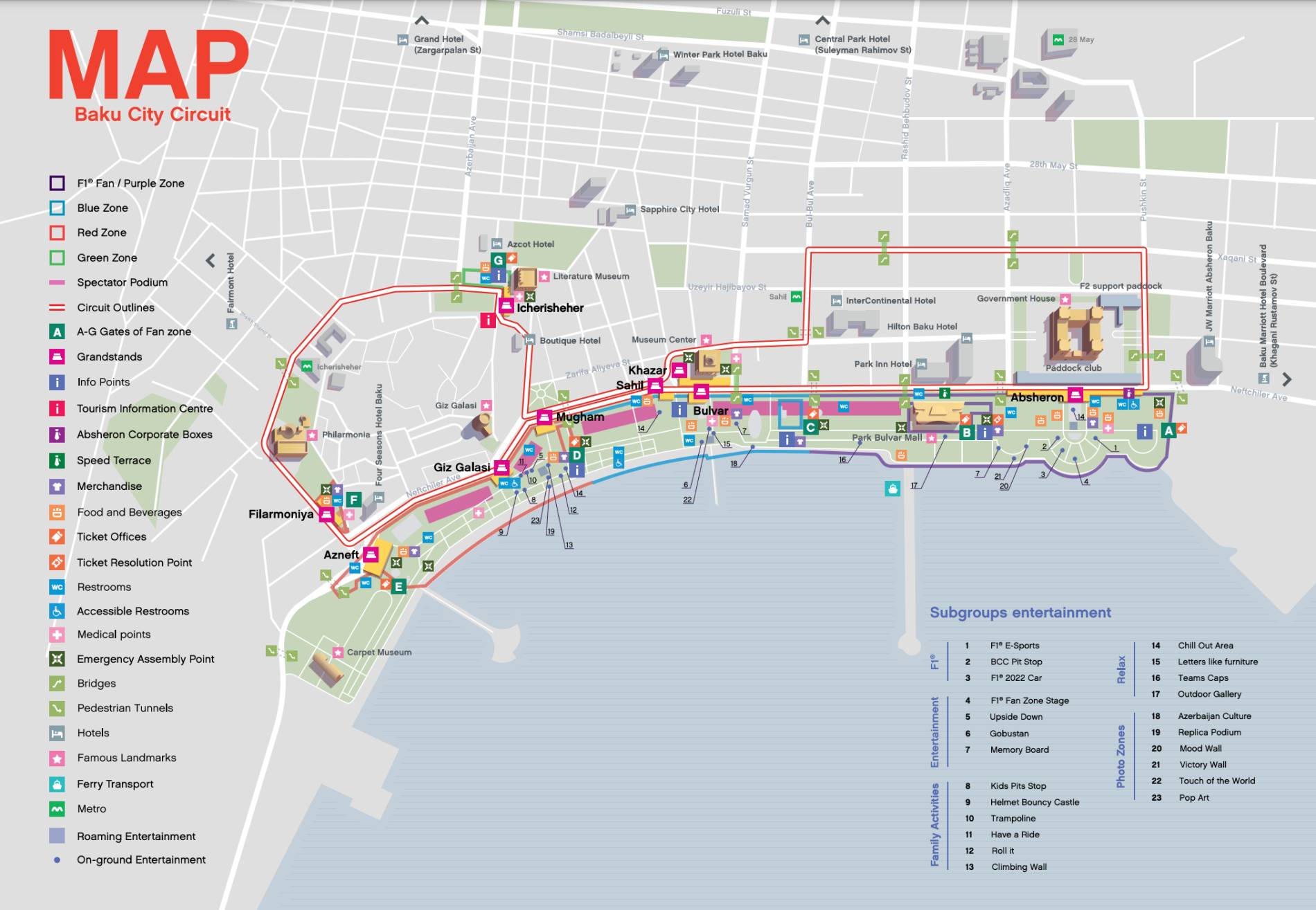 Baku City Circuit Map