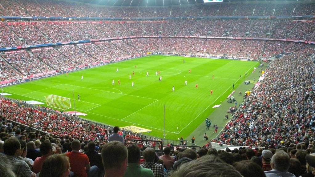 Bayern Munich playing in the Allianz Arena