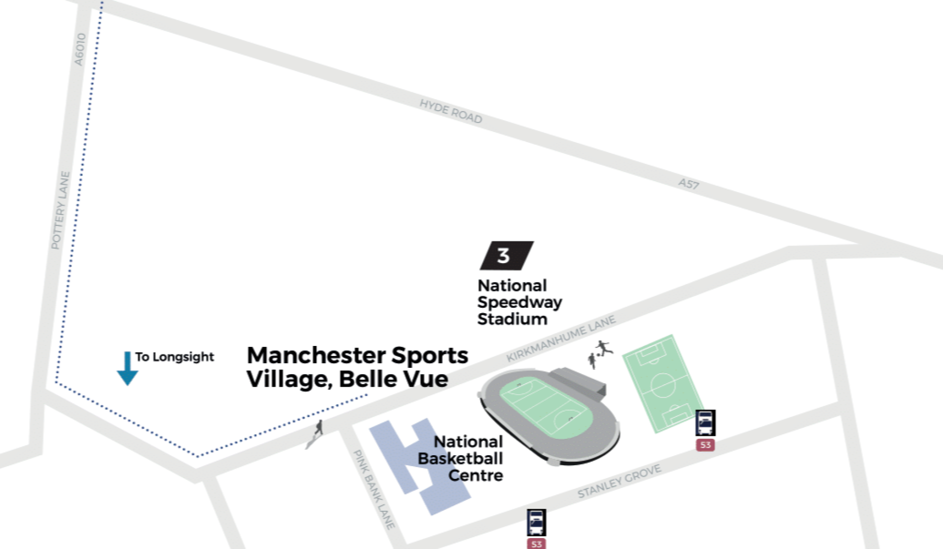 Belle Vue Sports Village Map