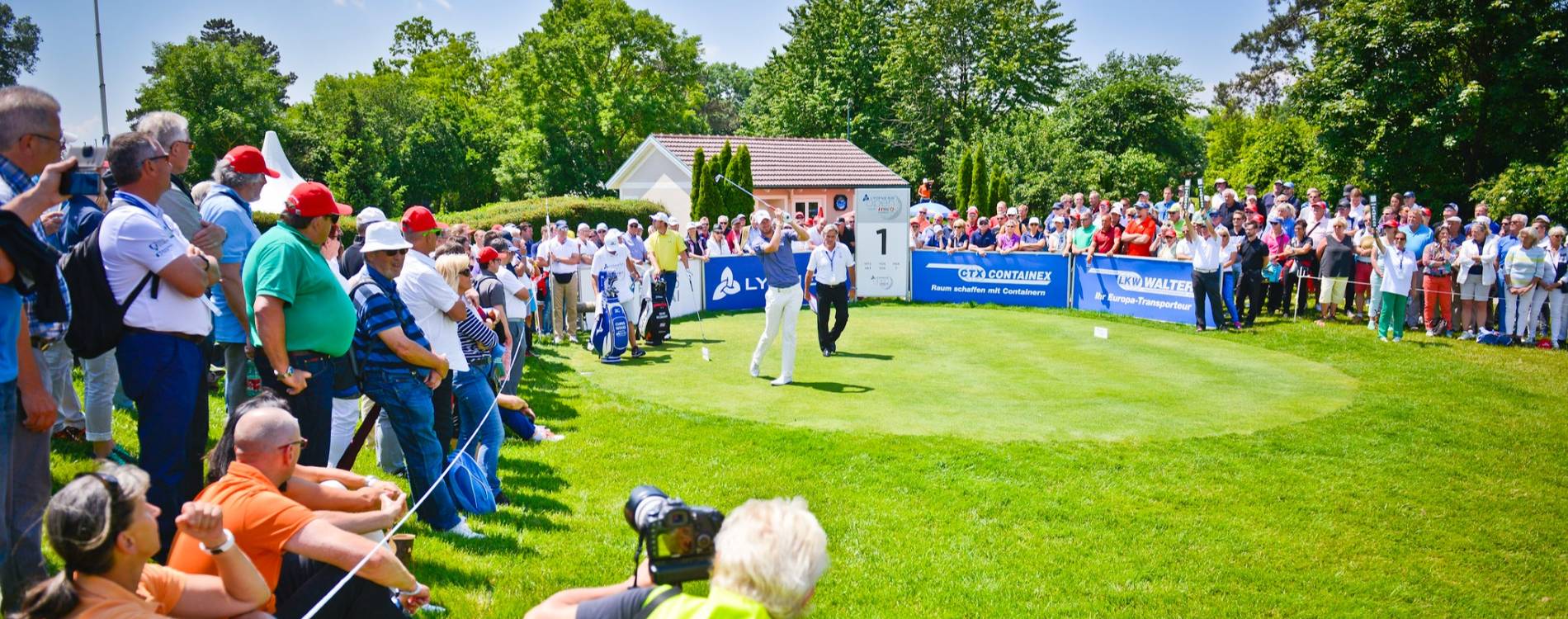Bernd Wiesberger teeing off at the Lyoness Open