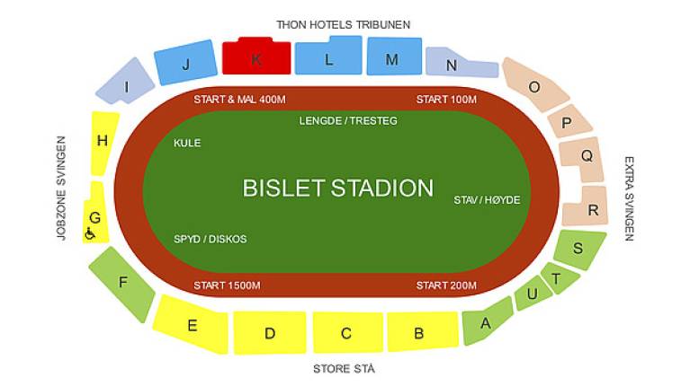 Bislett Stadium Map