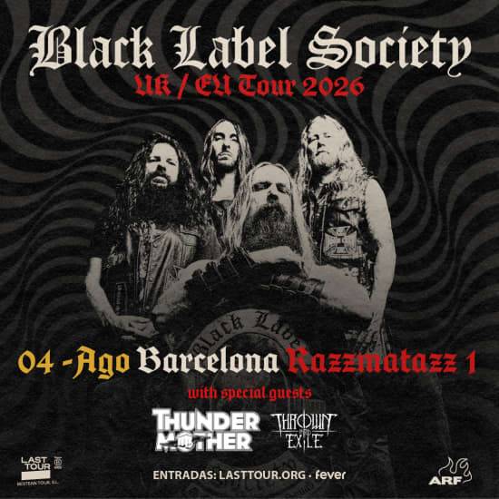 Black Label Society en Razzmatazz 1, Barcelona 2026