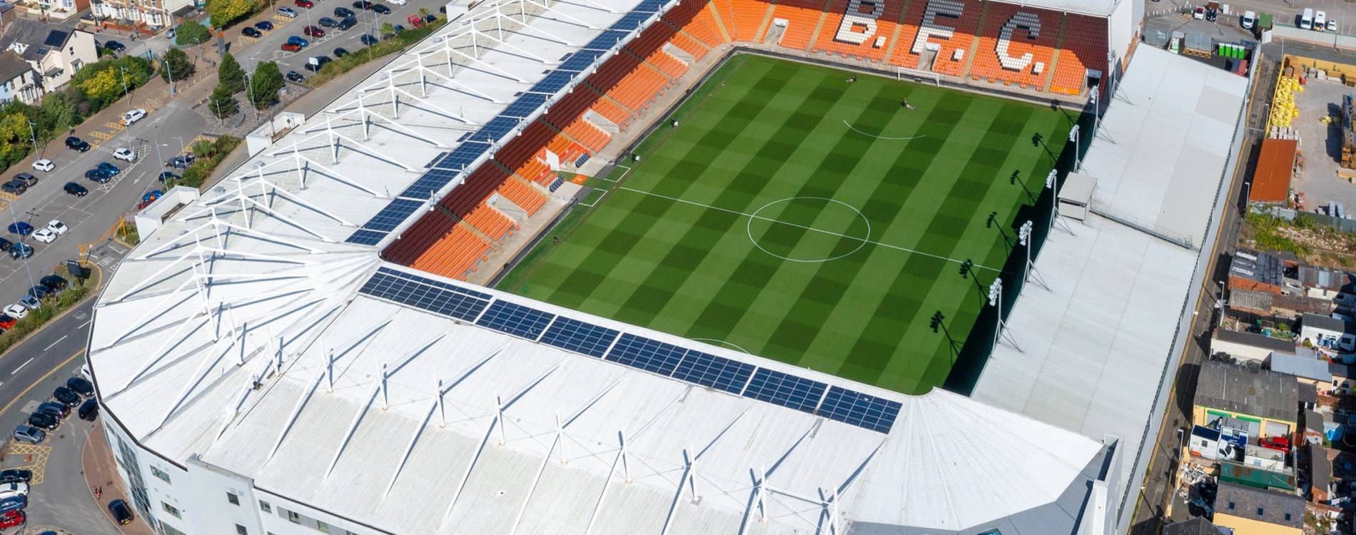 Bloomfield Road hosted the first televised game in England