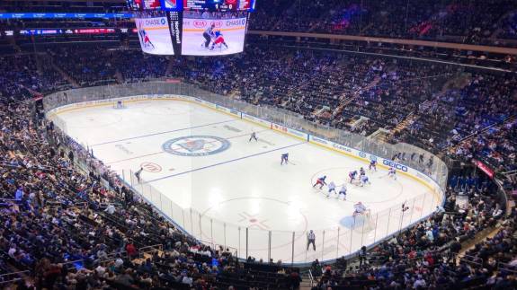 Blue Seats in Section 414 at Madison Square Garden
