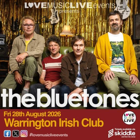 BLUETONES - Warrington Irish Club - Fri 28th Aug - FULL BAND