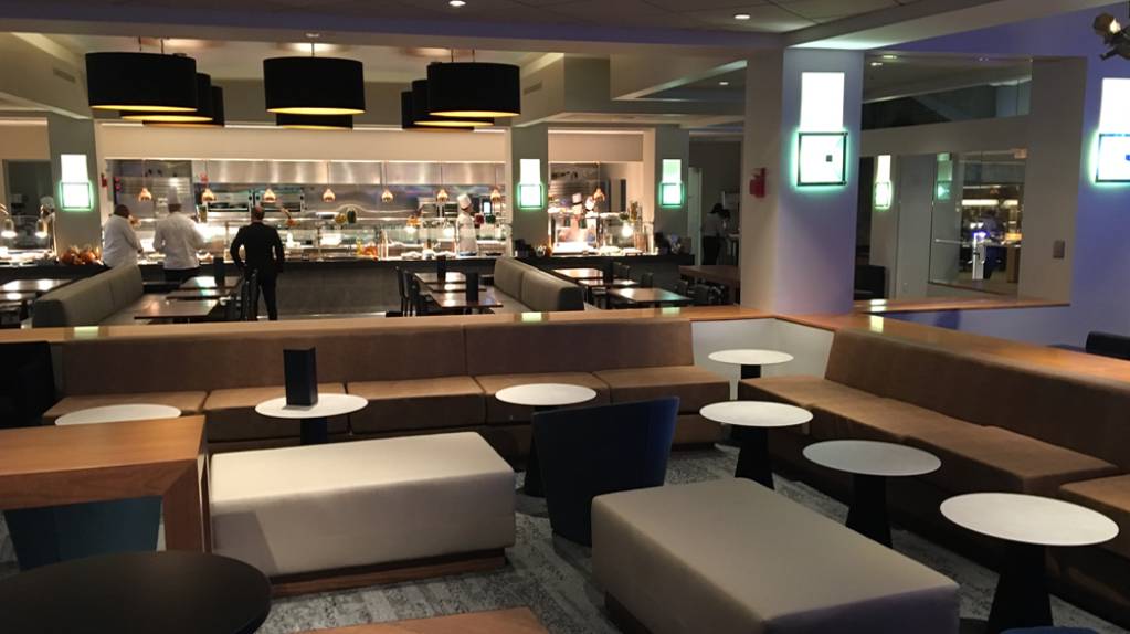 BMW Lounge interior at SAP Center