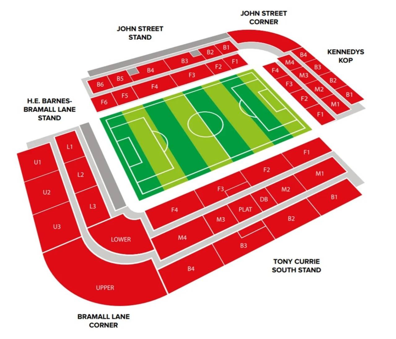 Bramall Lane Map