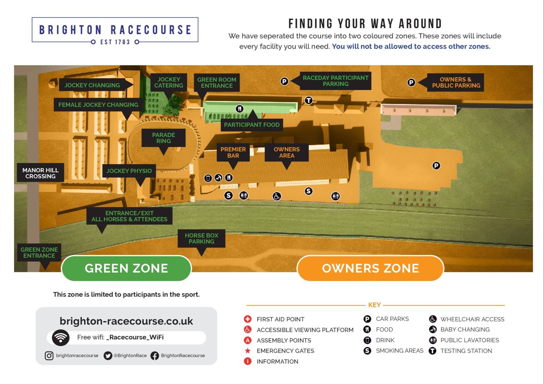 Brighton Racecourse Map