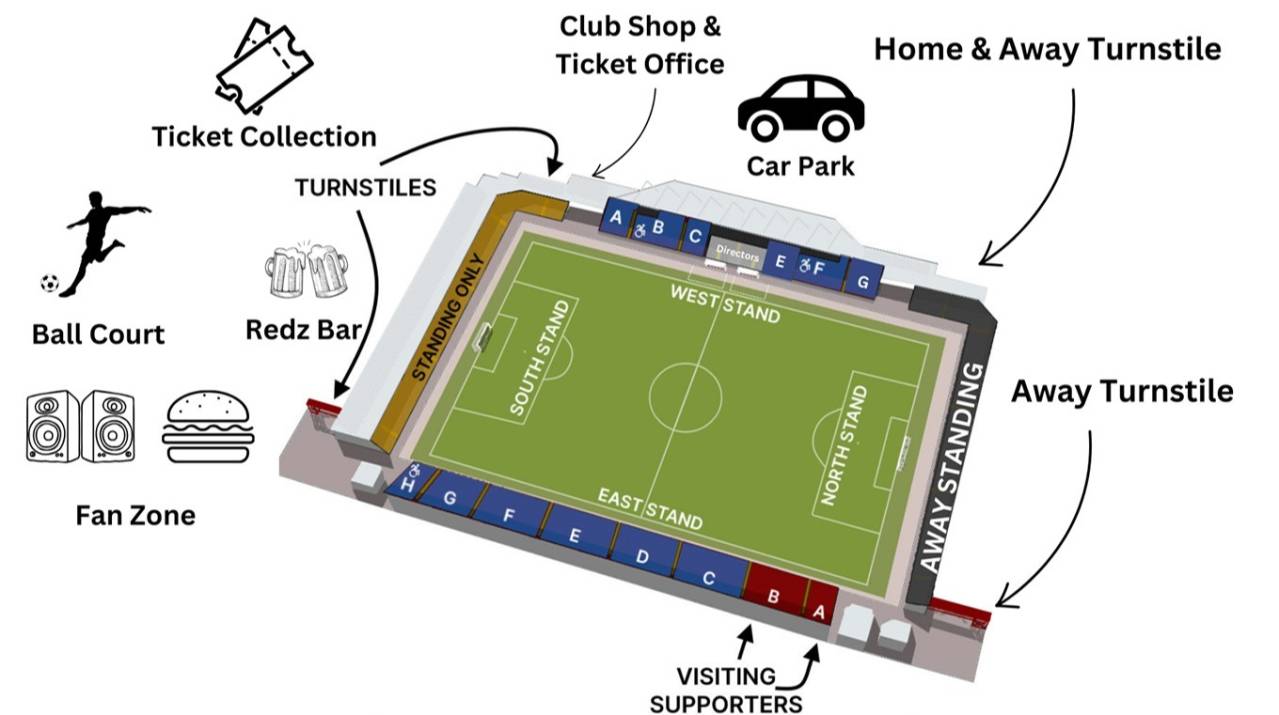 Broadfield Stadium Map