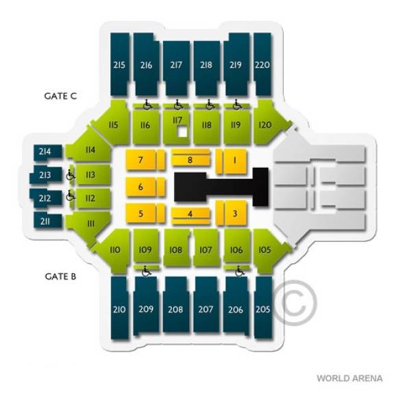 Broadmoor World Arena Map