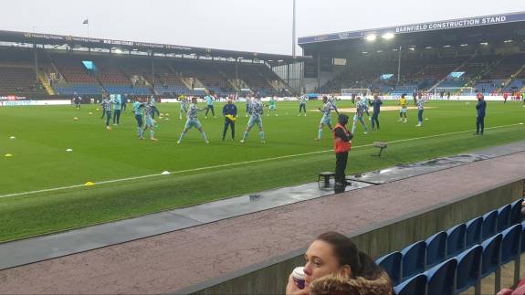 Burnley and Crystal Palace warm up