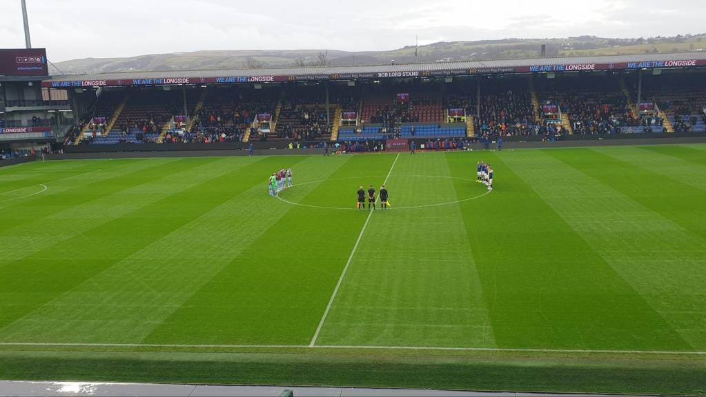 Burnley line up against Huddersfield Town