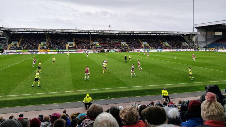 Burnley playing Bournemouth at Turf Moor