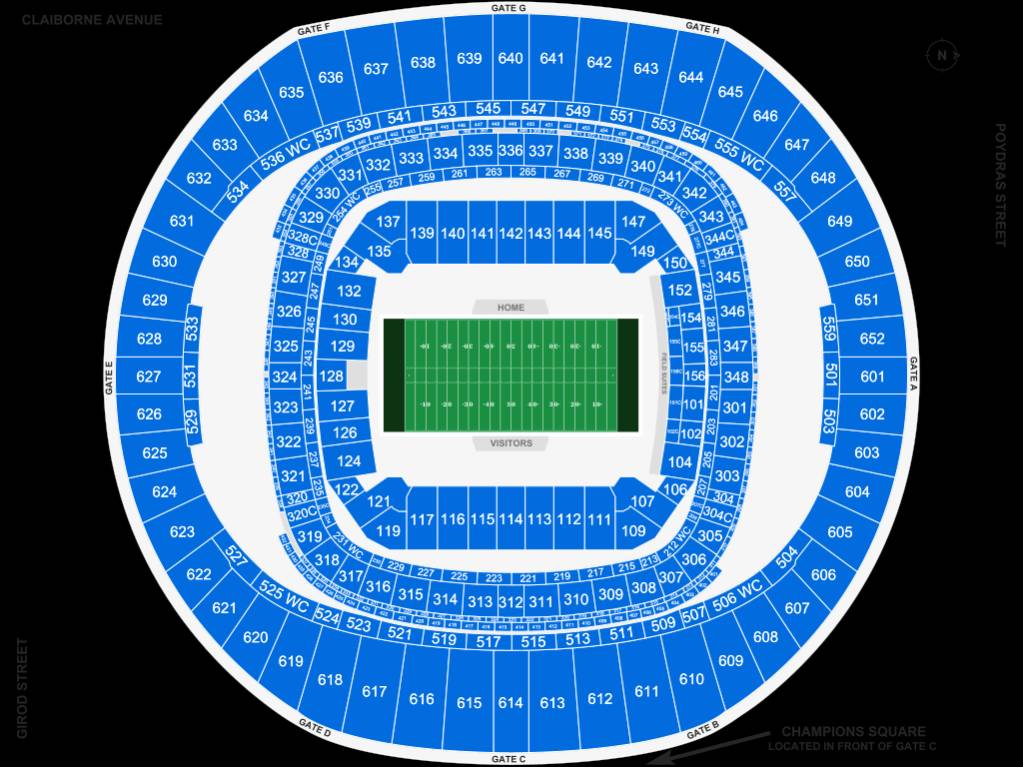 Loge Club (200 & 300 Levels) CFP Quarterfinal Sugar Bowl 1 Jan