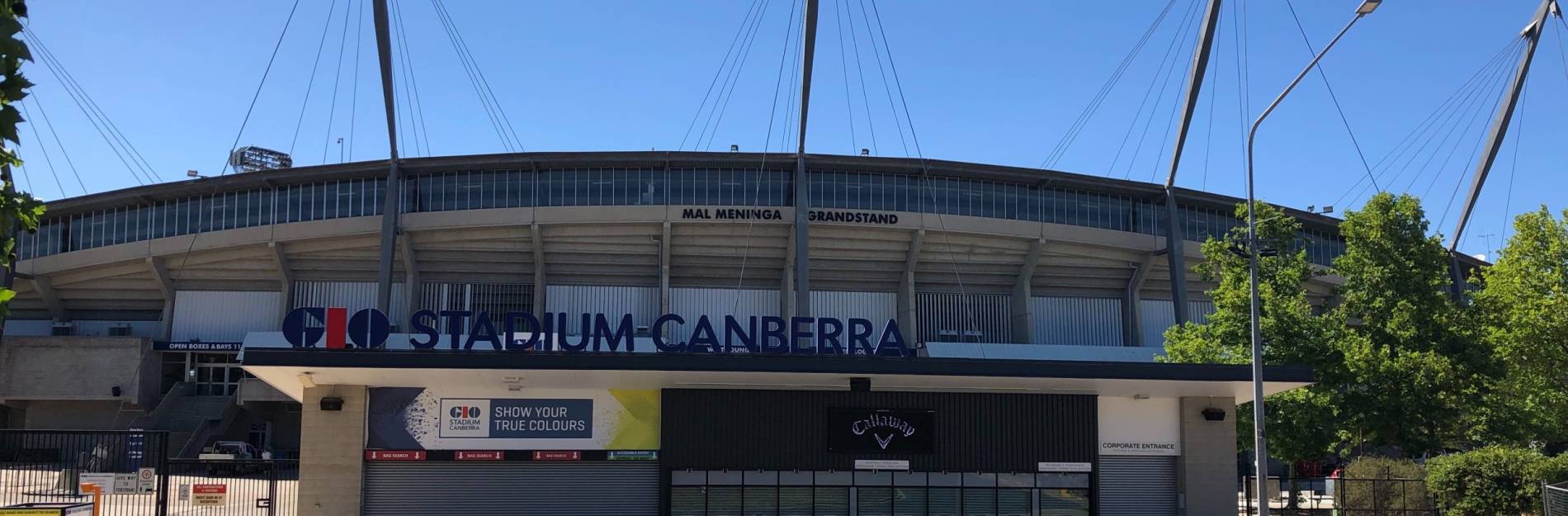 Canberra Stadium is also known as GIO Stadium