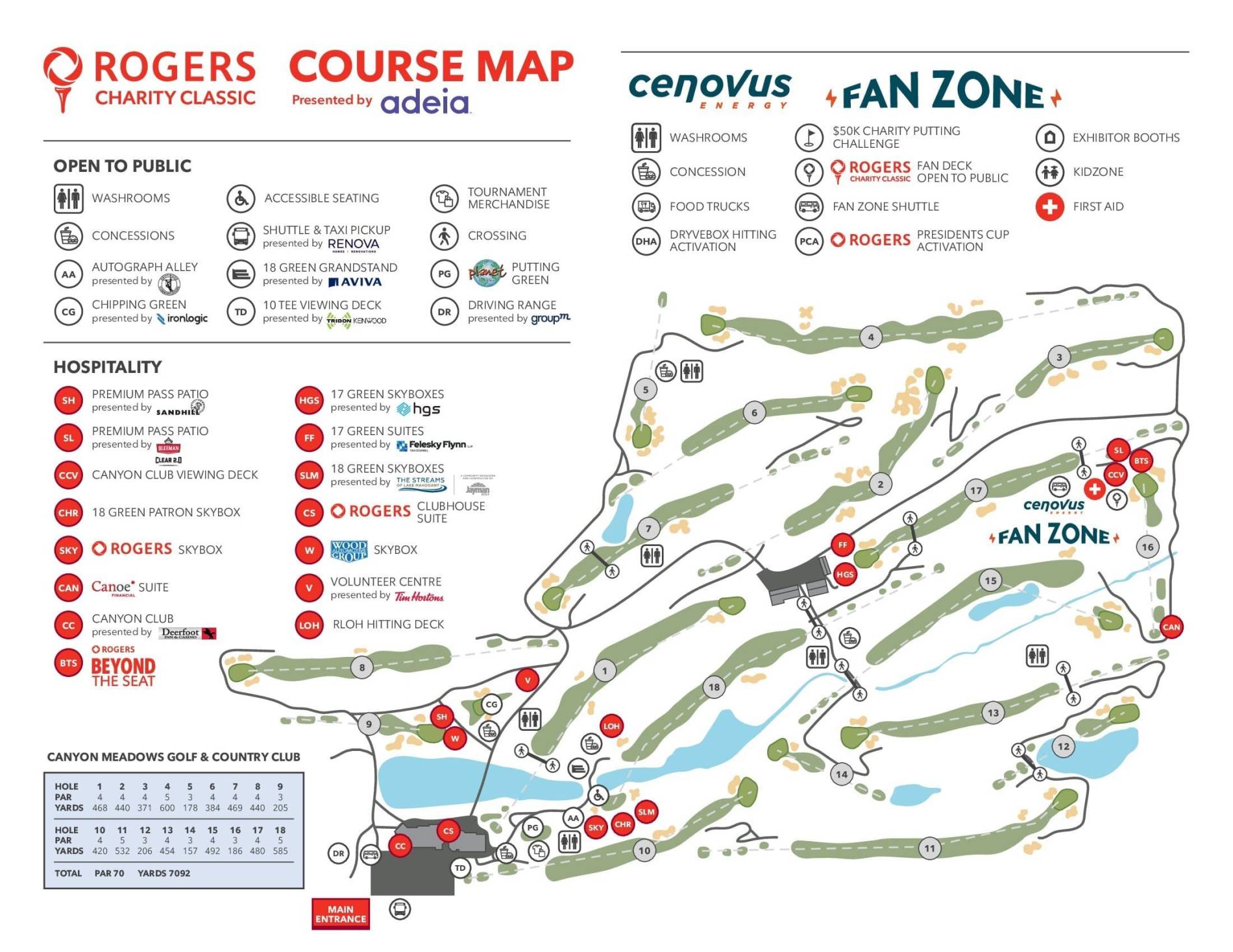 Canyon Meadows Golf & Country Club Map