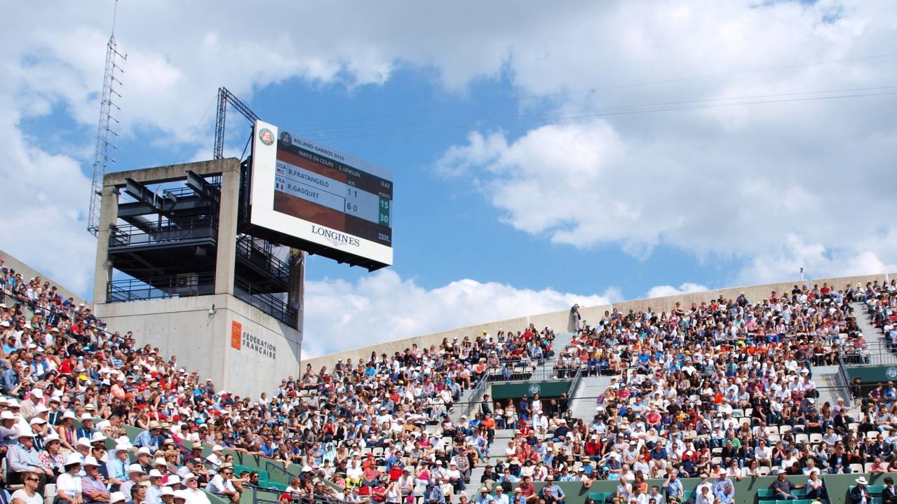 Category 3 seating, located in the upper rows in the corners of the court