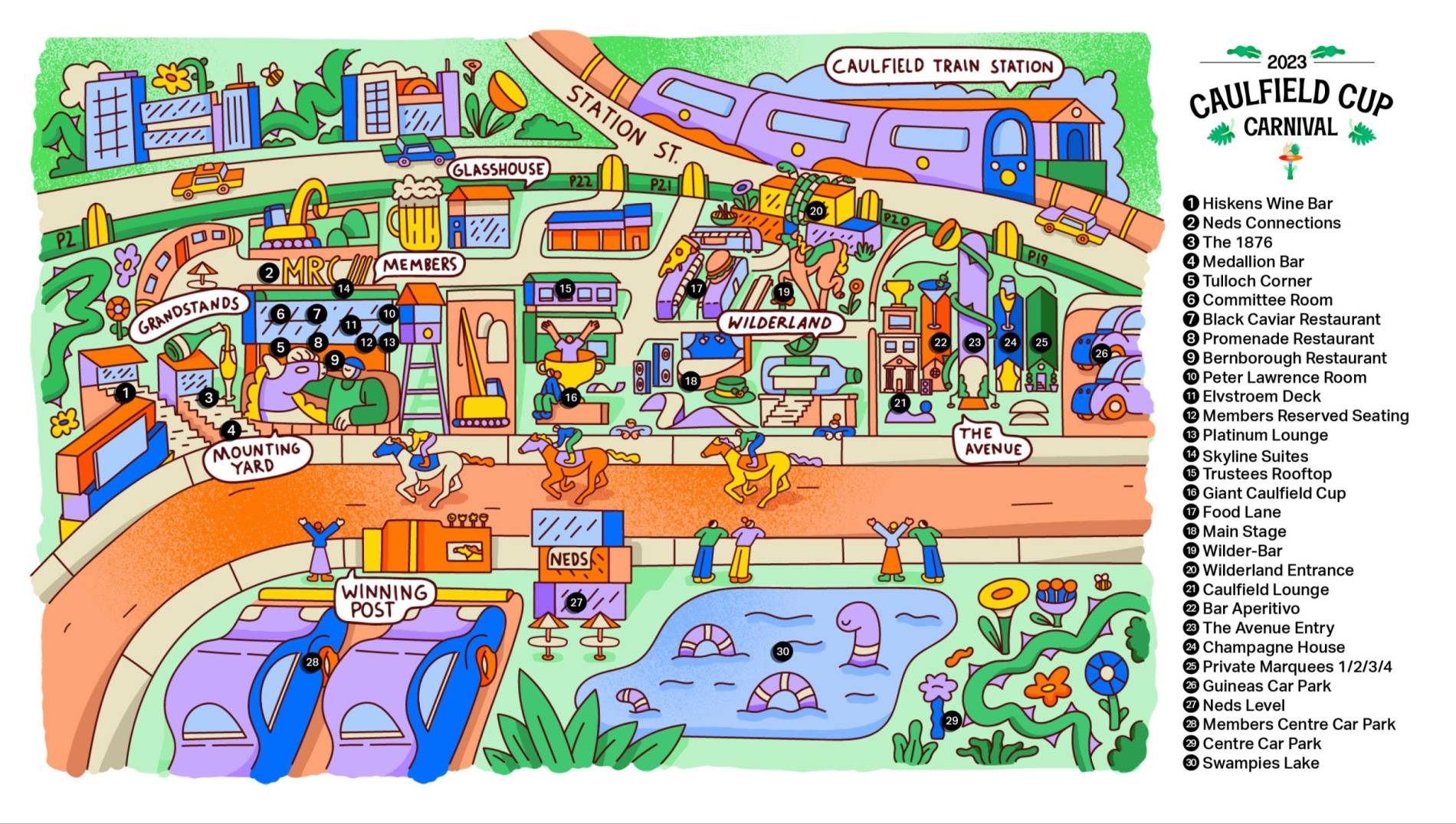 Caulfield Racecourse Map