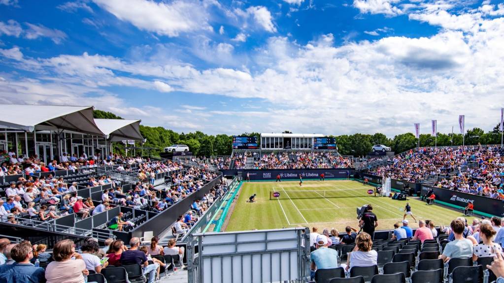 Center Court, with the Skyboxes to the left of the picture