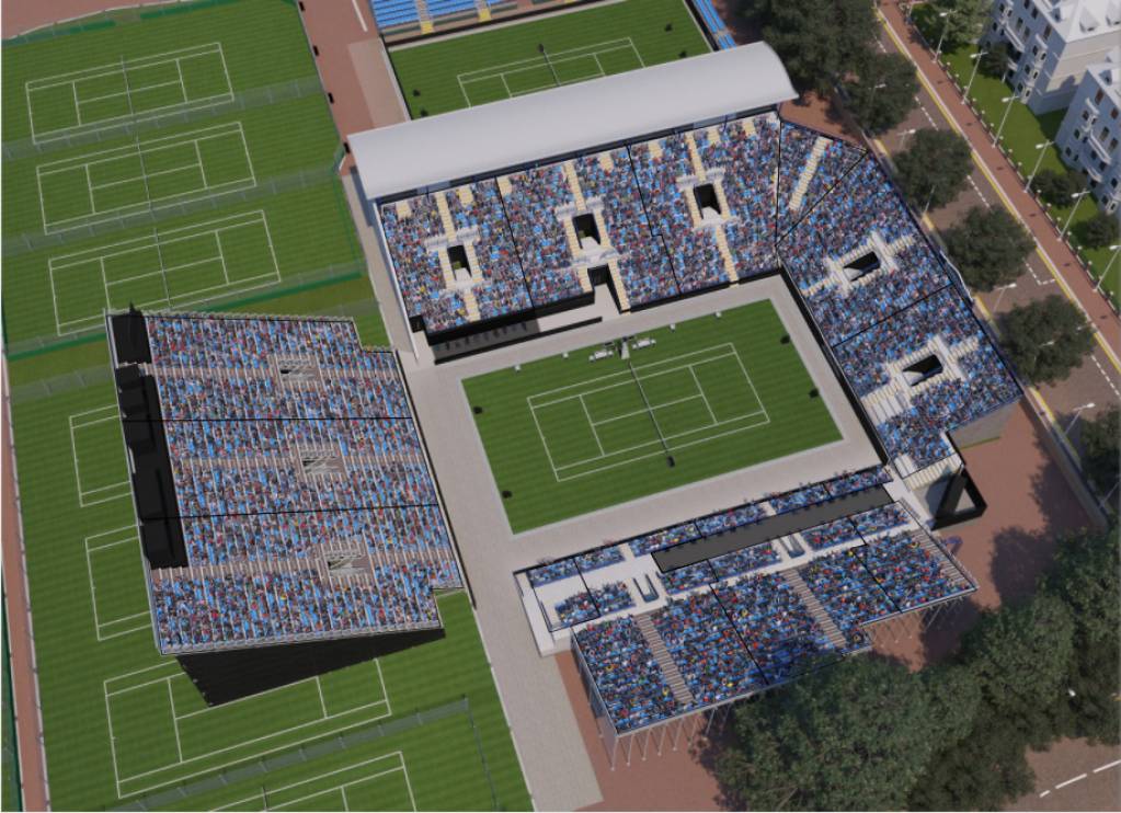 Centre Court - the North Stand is to the right