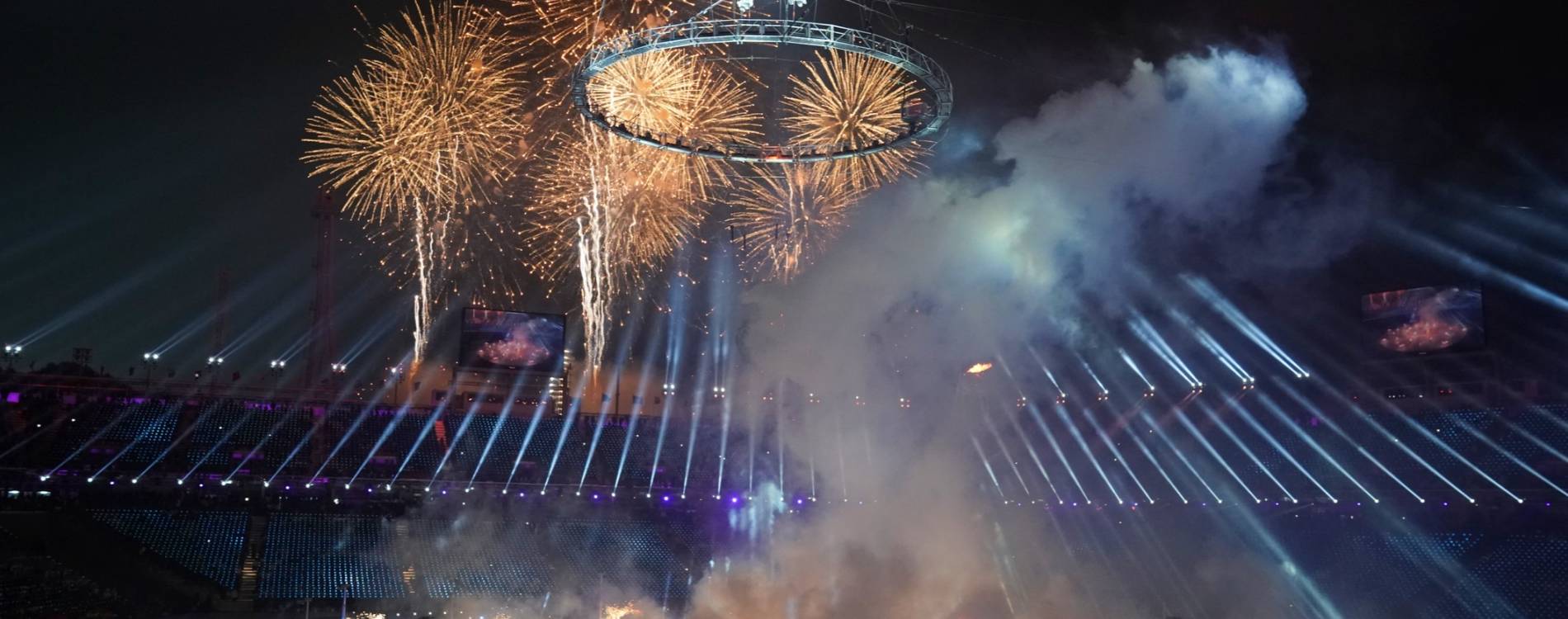 Ceremony and Fireworks at the Winter Olympics