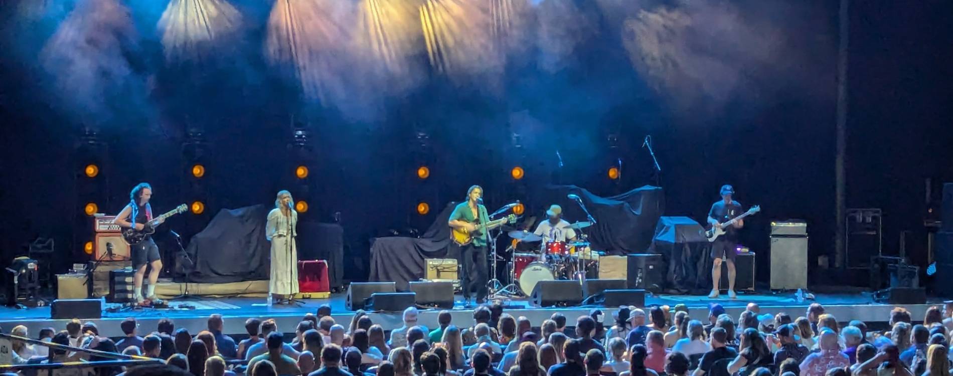Chance Peña performing at the Cadence Bank Amphitheatre