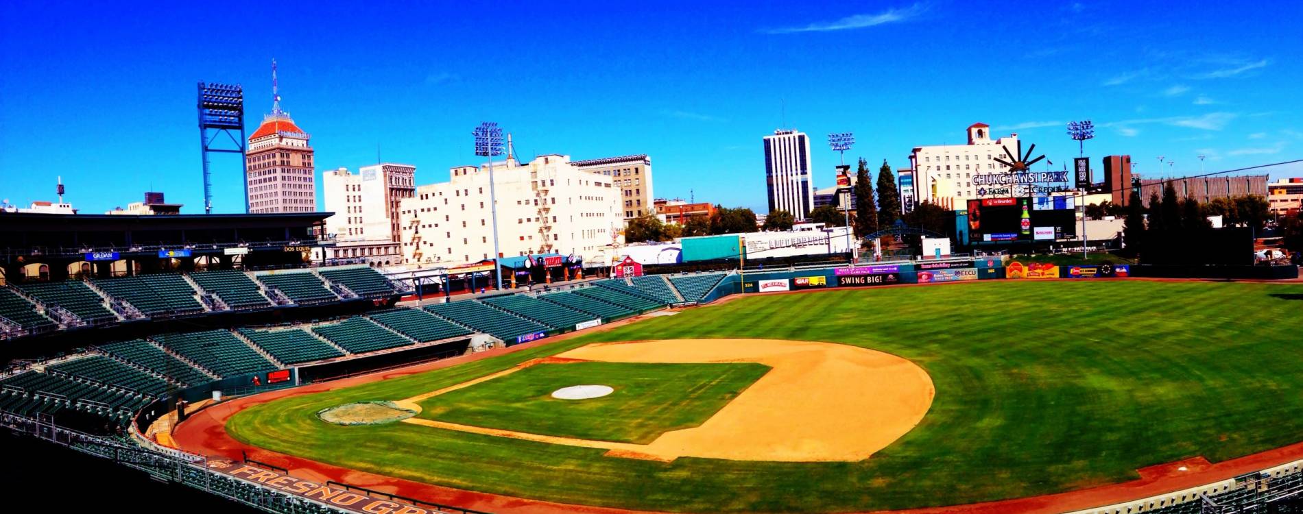 Chukchansi Park and downtown Fresno