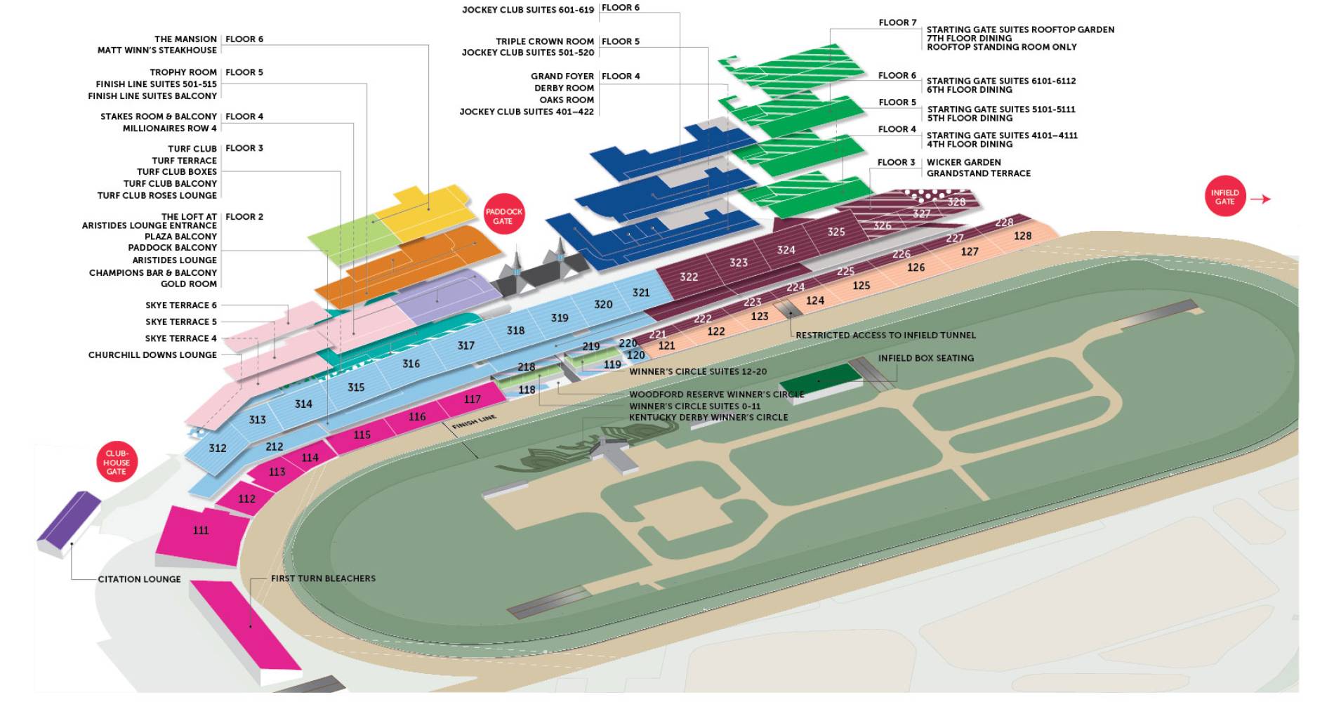 Churchill Downs Map