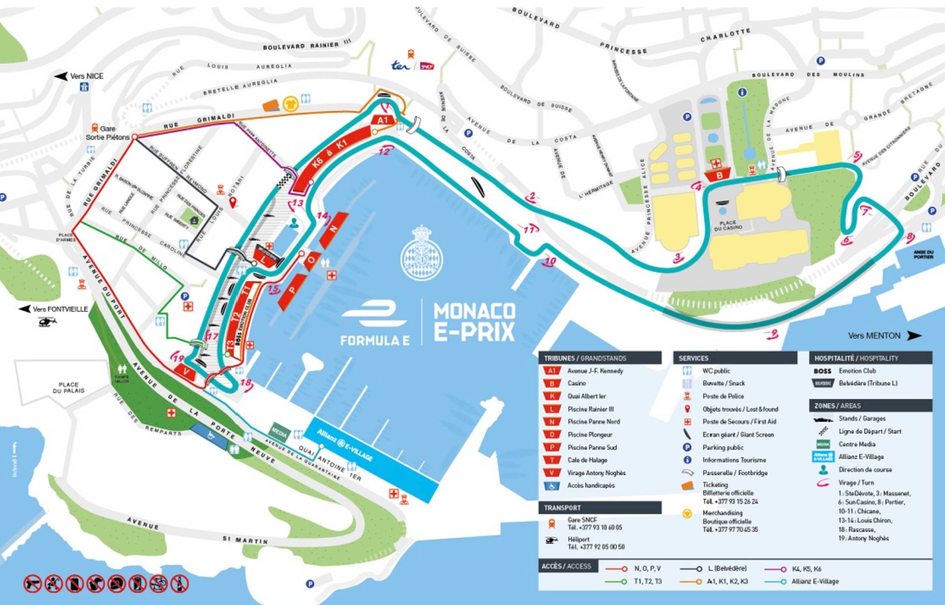 Circuit de Monaco Map