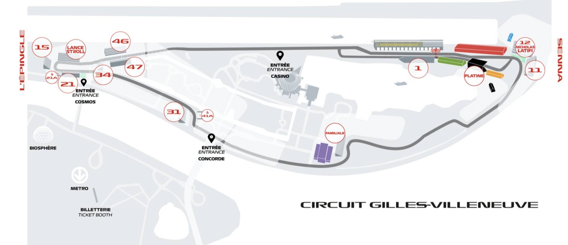 Circuit Gilles Villeneuve Map