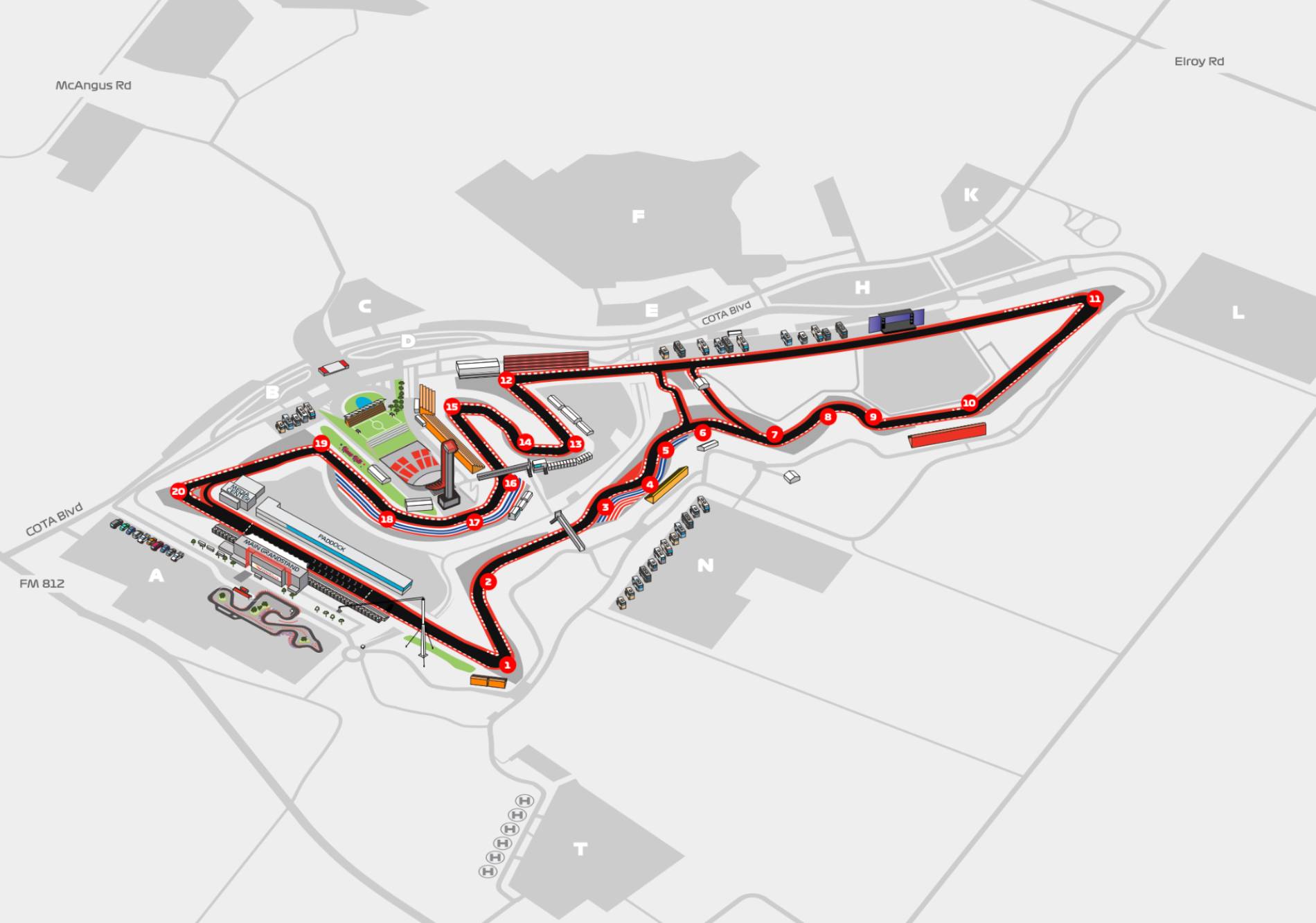 Circuit of the Americas Map