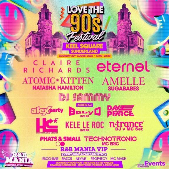 CLAIRE RICHARDS, ETERNAL & MORE| Love the 90s Fest |Keel Square
