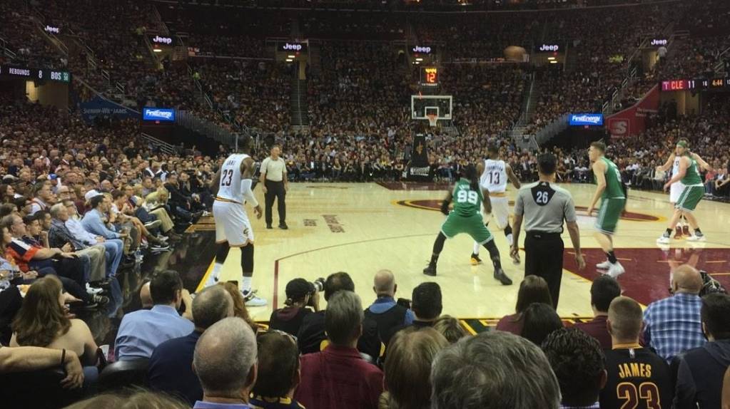 Cleveland Cavaliers playing Boston Celtics