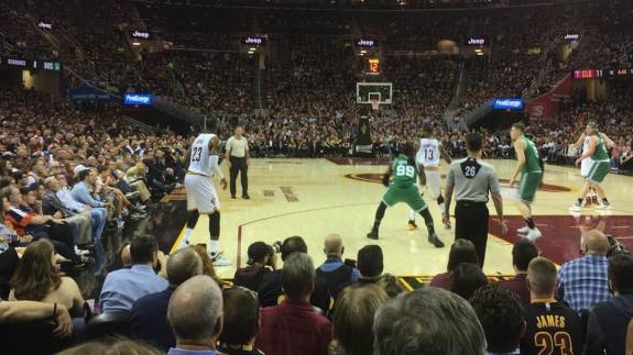 Cleveland Cavaliers playing Boston Celtics