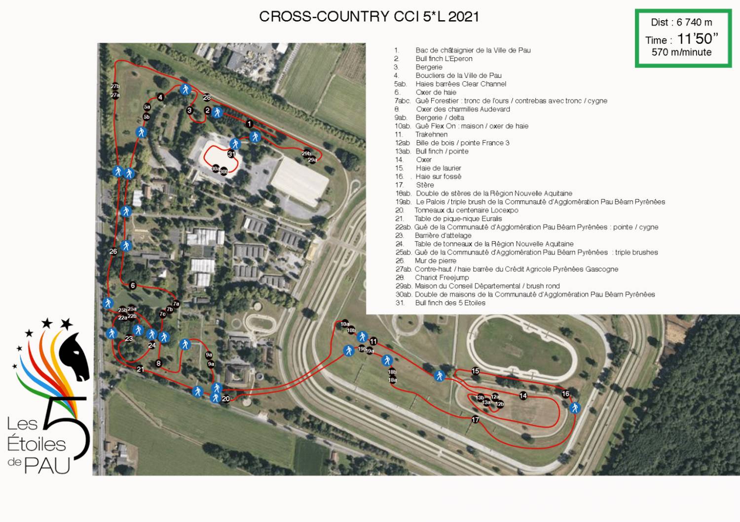 Club Les 5 Etoiles de Pau Map