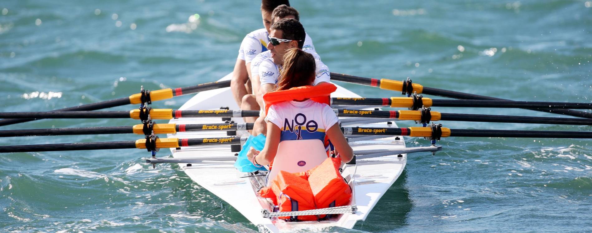 Coastal rowing crew in Thessaloniki