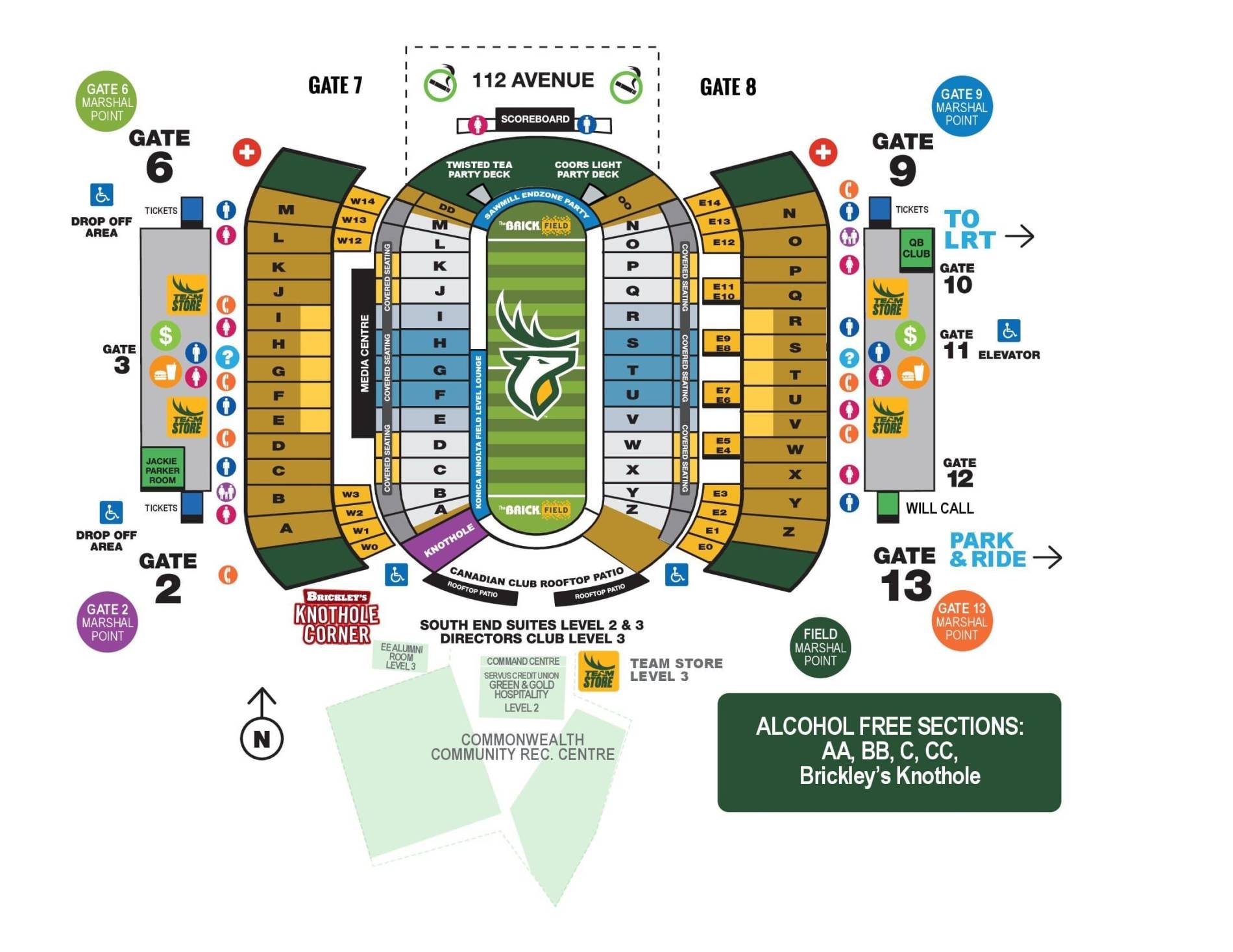 Commonwealth Stadium Map