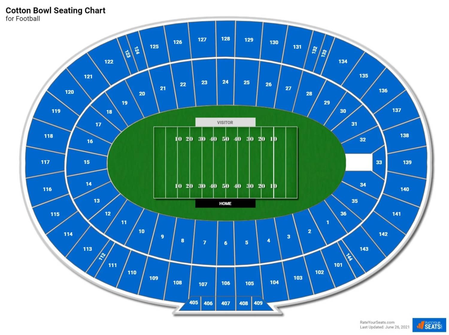 Cotton Bowl Stadium Map