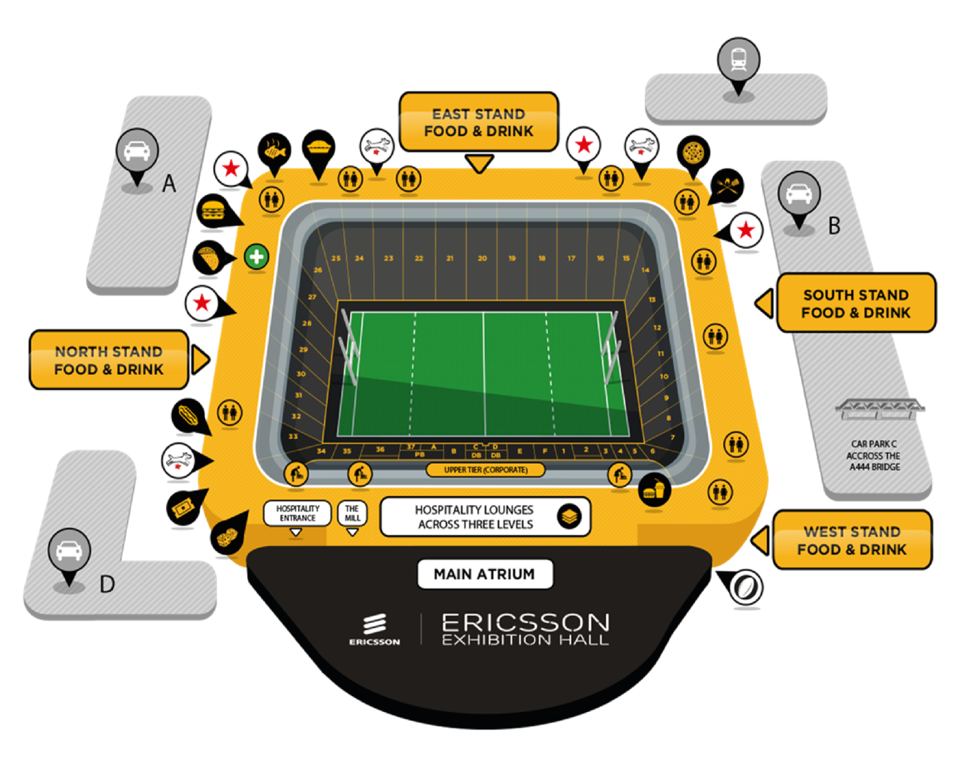 Coventry Building Society Arena Map
