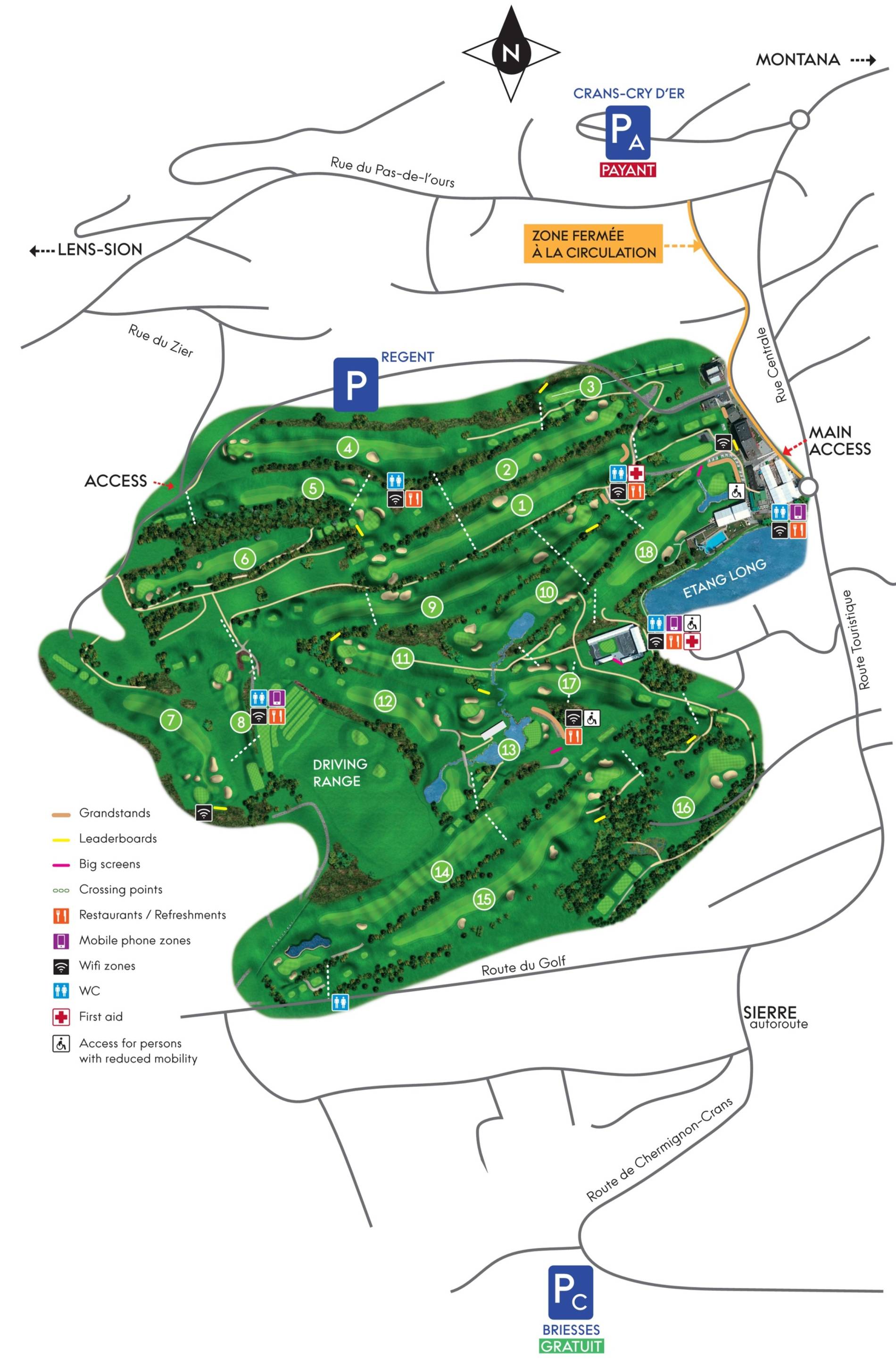 Crans-sur-Sierre Golf Club Map