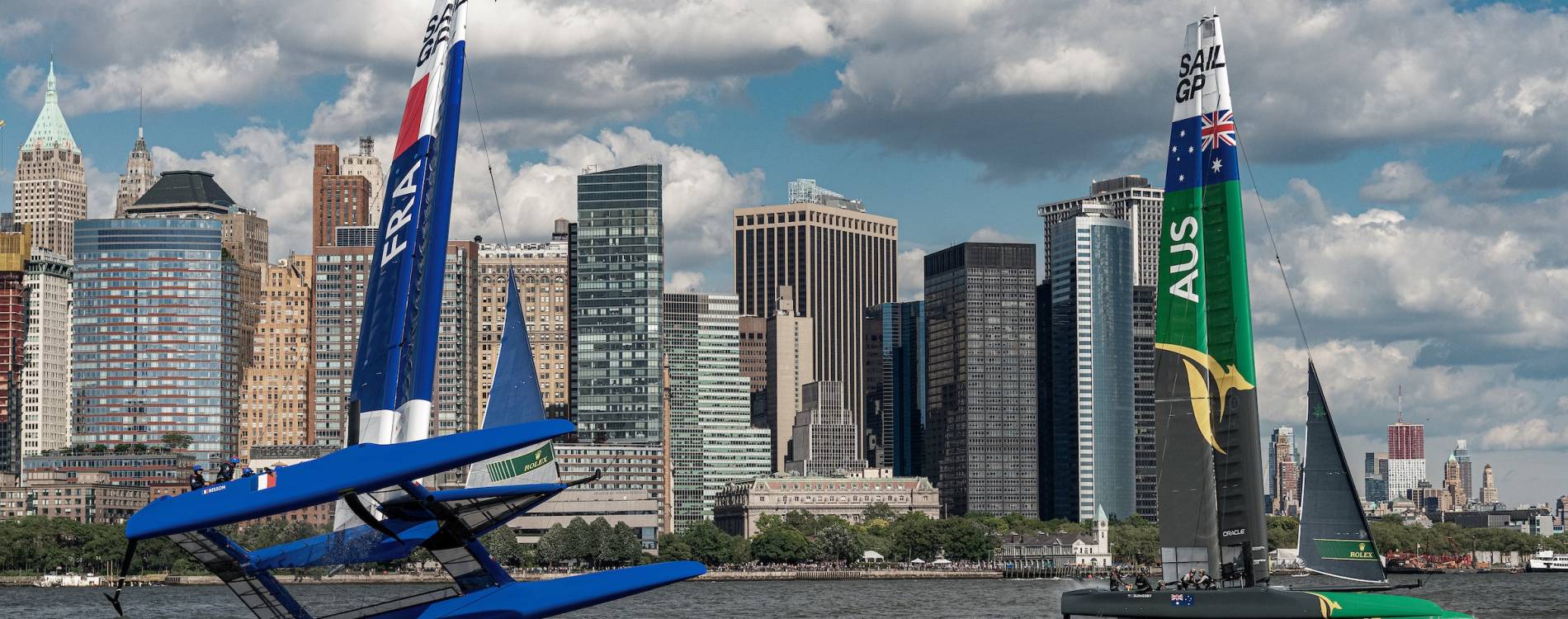 Crews compete off the coast of New York City