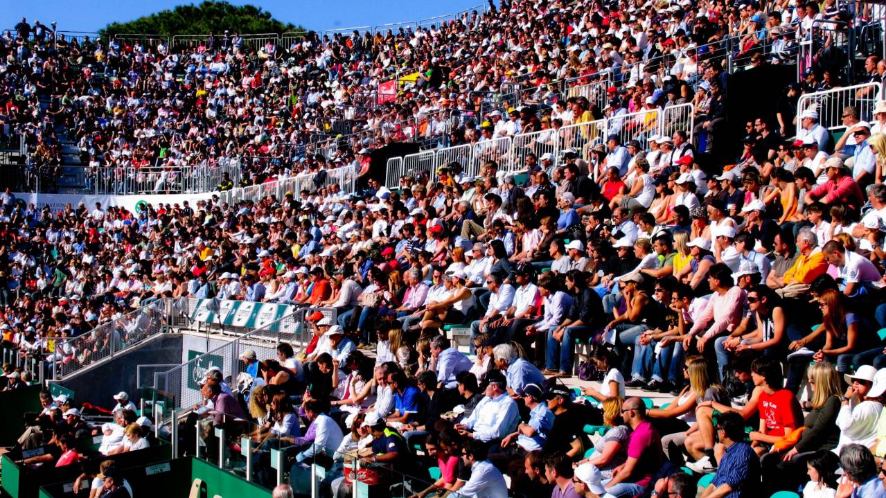 Crowds at the Foro Italico Tennis Centre