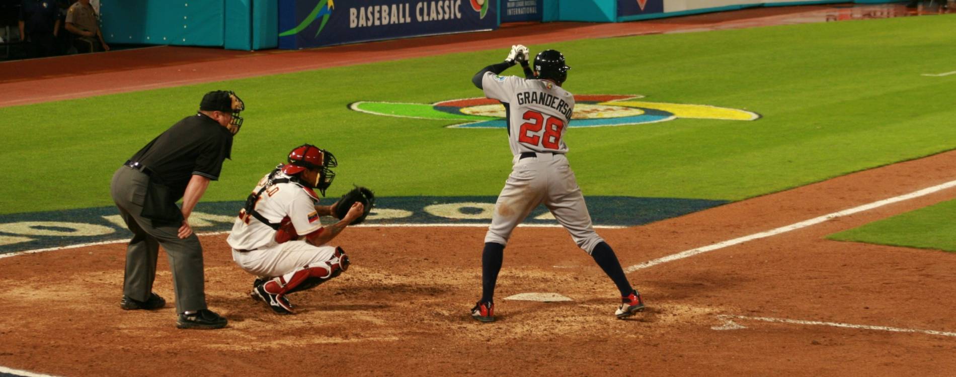 Curtis Granderson takes a swing in the World Baseball Classic