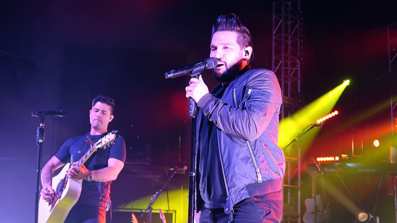 Dan + Shay performing at the New Daisy Theatre in Memphis, Tennessee