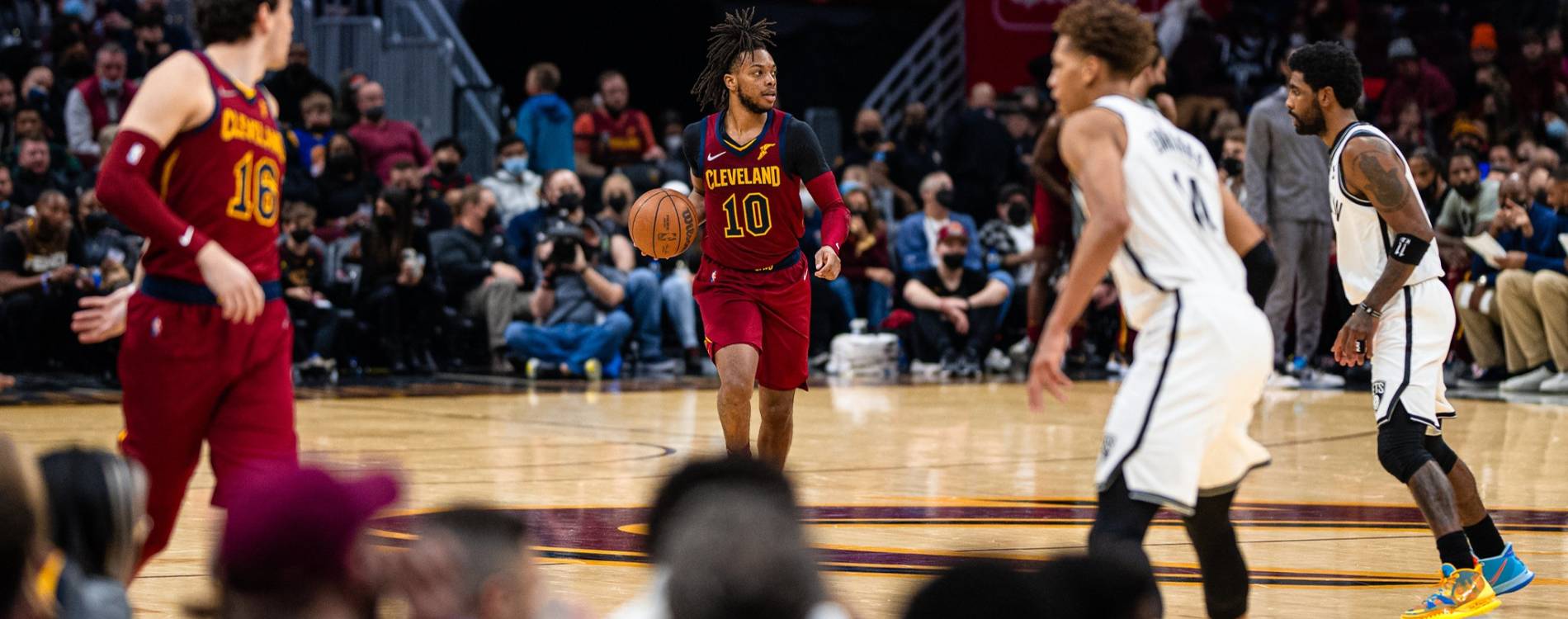 Darius Garland playing for the Cleveland Cavaliers