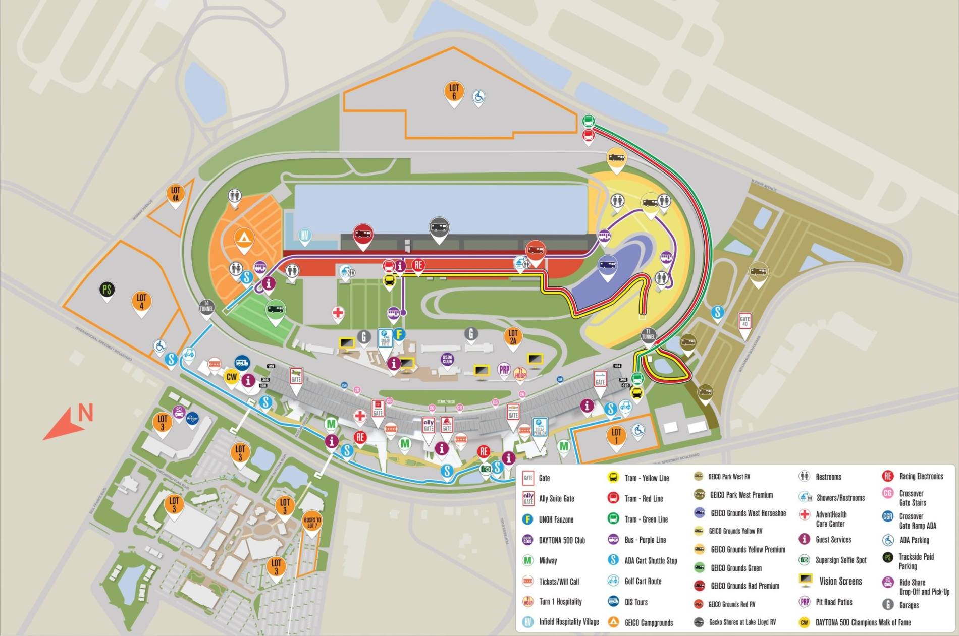 Daytona International Speedway Map