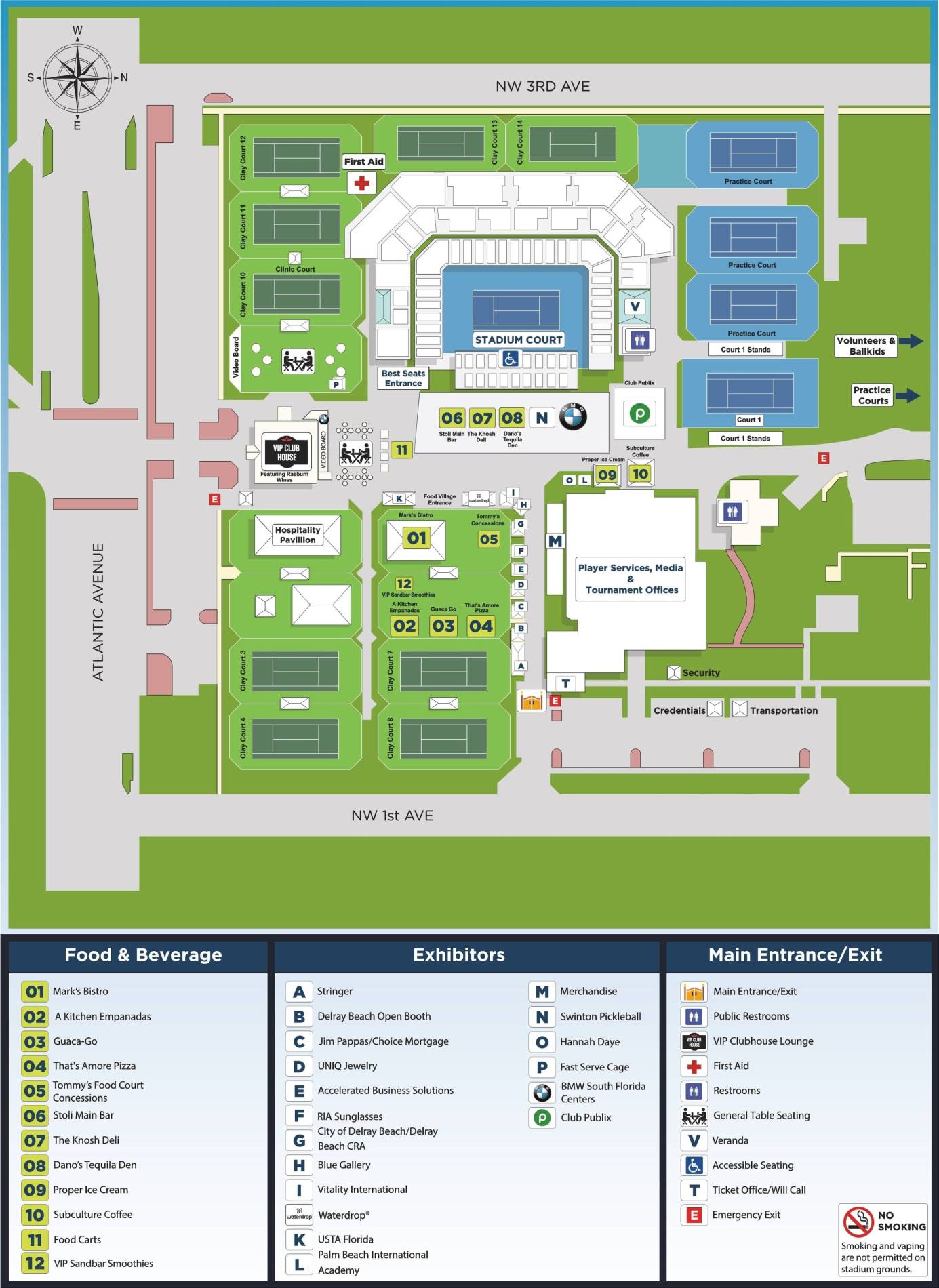 Delray Beach Tennis Center Map
